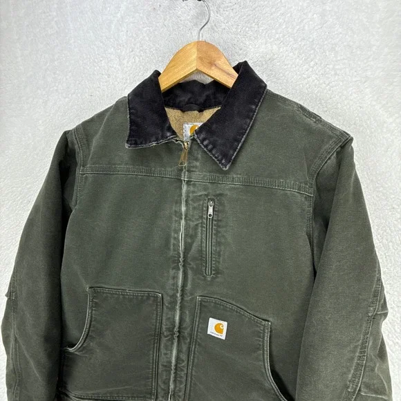 Carhartt Sandstone Ridge Coat Sherpa Lined Womens Medium WC061 MOS Moss Green - Picture 13 of 14